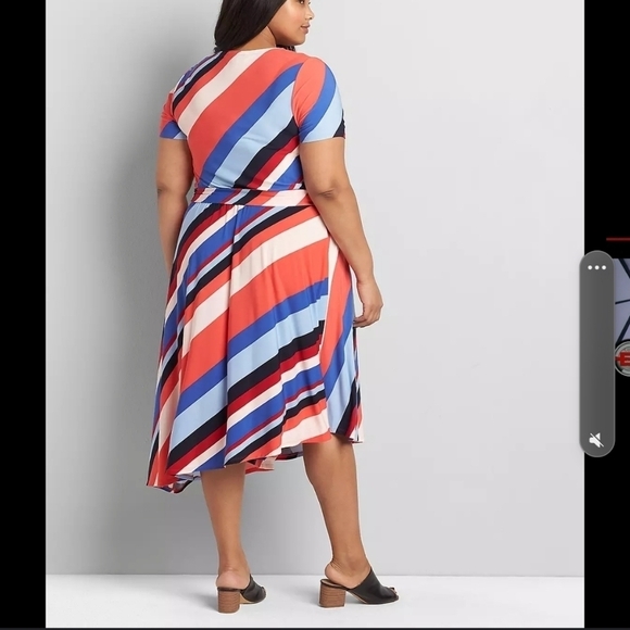 Lane Bryant midi asymmetrical hem dress women 10/12 casual party  y2k Vavztion - Picture 3 of 11